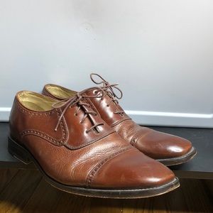 Florsheim Oxford lace up dress shoes brown 9